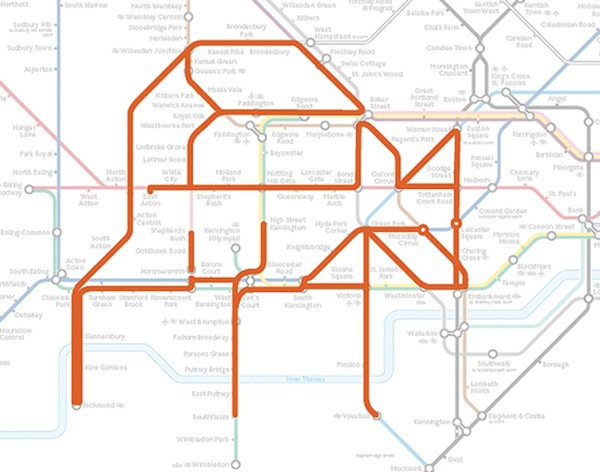 Những động vật ngộ nghĩnh "trốn" trong bản đồ tàu điện ngầm London 4