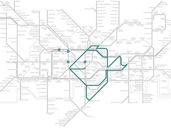 Những động vật ngộ nghĩnh "trốn" trong bản đồ t&agrave;u điện ngầm London 5