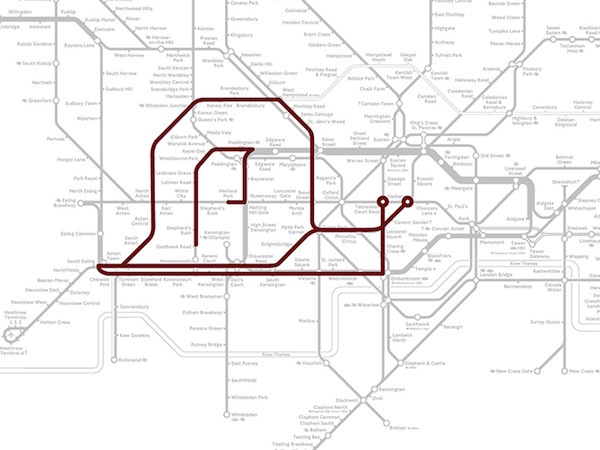 Những động vật ngộ nghĩnh "trốn" trong bản đồ t&agrave;u điện ngầm London 7