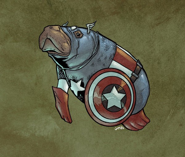 Nếu các siêu anh hùng là… lợn biển 13
