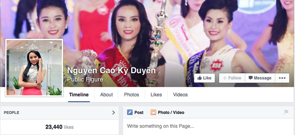 Hoa hậu Kỳ Duyên "trở lại" Facebook sau khi đăng quang 2