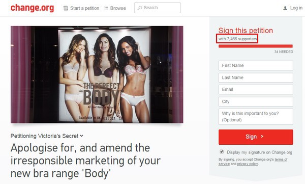 Quảng cáo Victoria's Secret bị phản đối vì thông điệp "Cơ thể hoàn hảo" 2