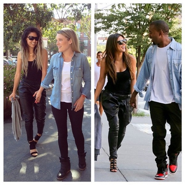 Hai cô nàng "gây sốt" khi chuyên copy style vợ chồng Kim & Kanye West 8