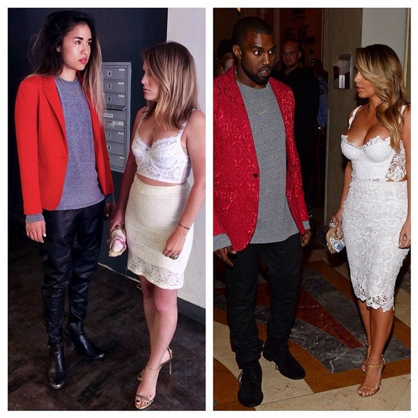 Hai cô nàng "gây sốt" khi chuyên copy style vợ chồng Kim & Kanye West 10