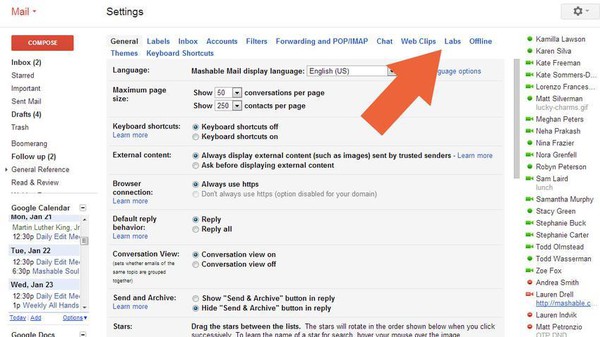 Gmail Labs – Tự do tùy chỉnh hòm thư của bạn 1