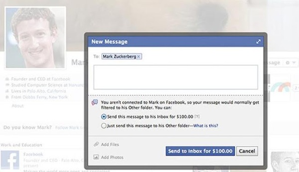 Facebook tiến hành thu phí nhắn tin tới người nổi tiếng 3