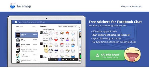 Cách sử dụng sticker Facebook ngay trên PC 2