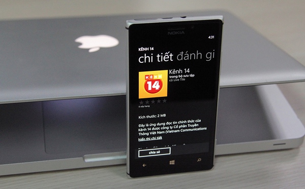 Ứng dụng đọc tin Kenh14 xuất hiện trên hệ điều hành Windows Phone 2