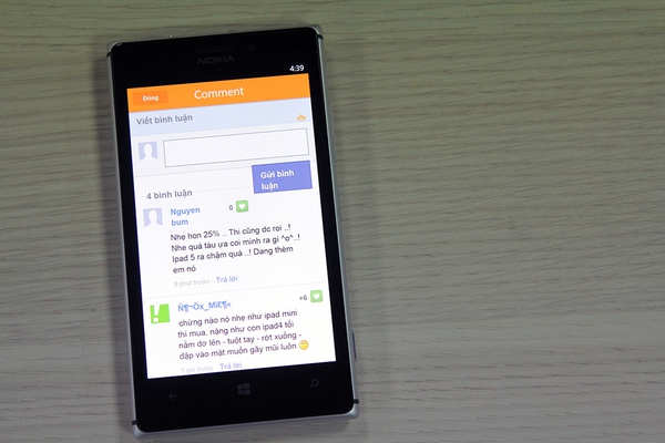 Ứng dụng đọc tin Kenh14 xuất hiện trên hệ điều hành Windows Phone 9