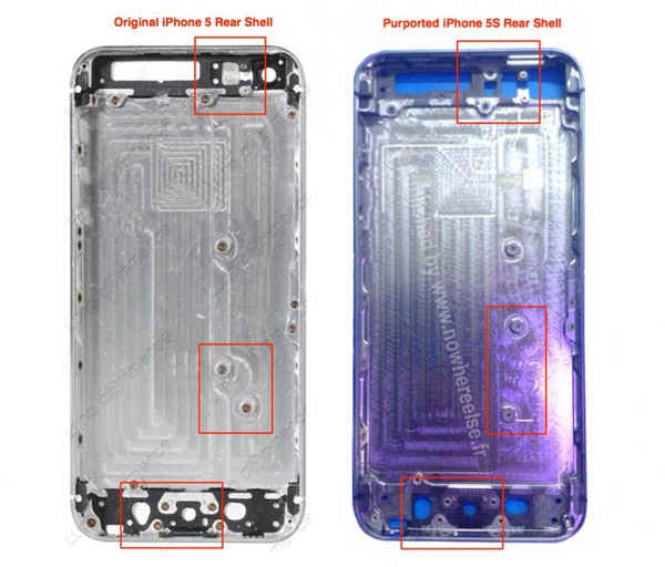 Lộ diện khung của iPhone 5S, so sánh với iPhone 5 1