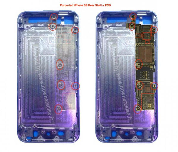 Lộ diện khung của iPhone 5S, so sánh với iPhone 5 3