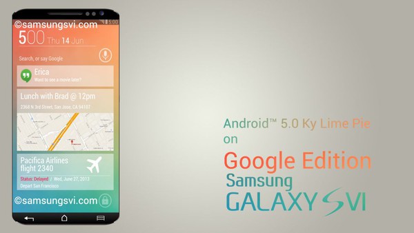 Bản thiết kế Samsung Galaxy S6 màn hình cực lớn 6