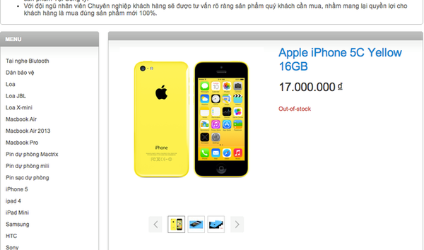 iPhone 5C được "ch&agrave;o h&agrave;ng" tại Việt Nam với gi&aacute; 17 triệu đồng 3