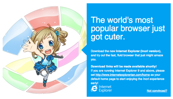 Ấn tượng với Internet Explorer phiên bản... Anime cực cute 3