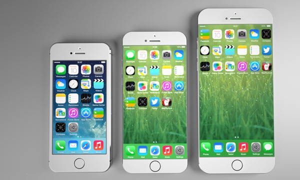 iPhone 6 khoe dáng “tuyệt đẹp” bên đàn anh iPhone 5S 1