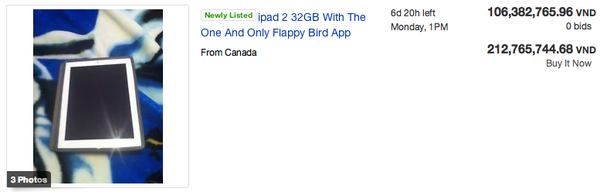 iPhone, iPad cài sẵn Flappy Bird được rao giá cả tỷ đồng 3
