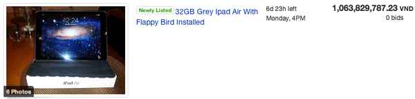 iPhone, iPad cài sẵn Flappy Bird được rao giá cả tỷ đồng 5