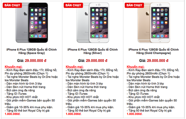 iPhone 6 Plus giảm giá mạnh tại Việt Nam 4