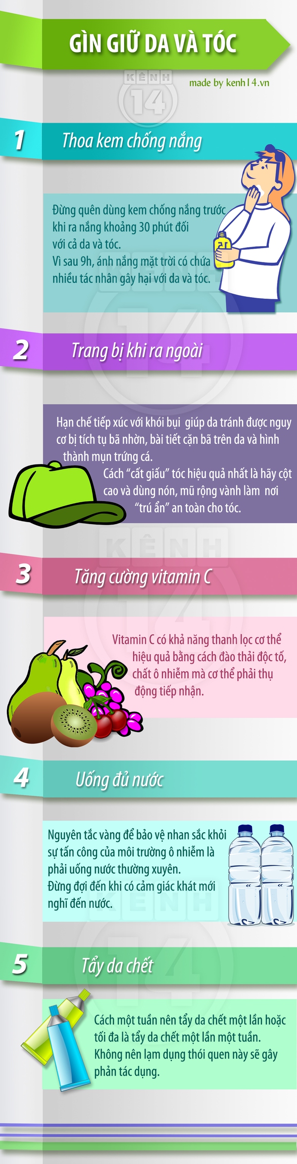 5 tips cơ bản để có làn da và mái tóc "tuyệt vời" 1