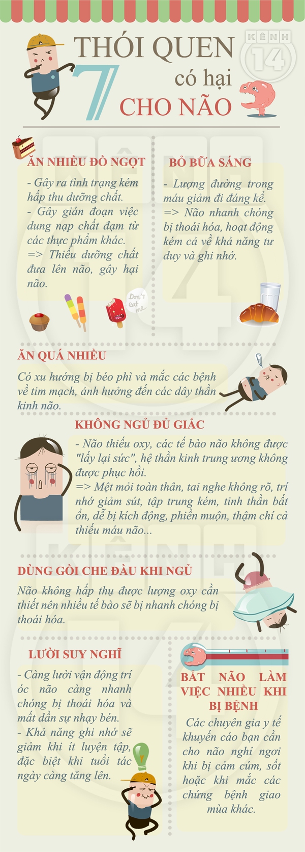 Những thói quen "đáng sợ" thường gây hại cho não 1