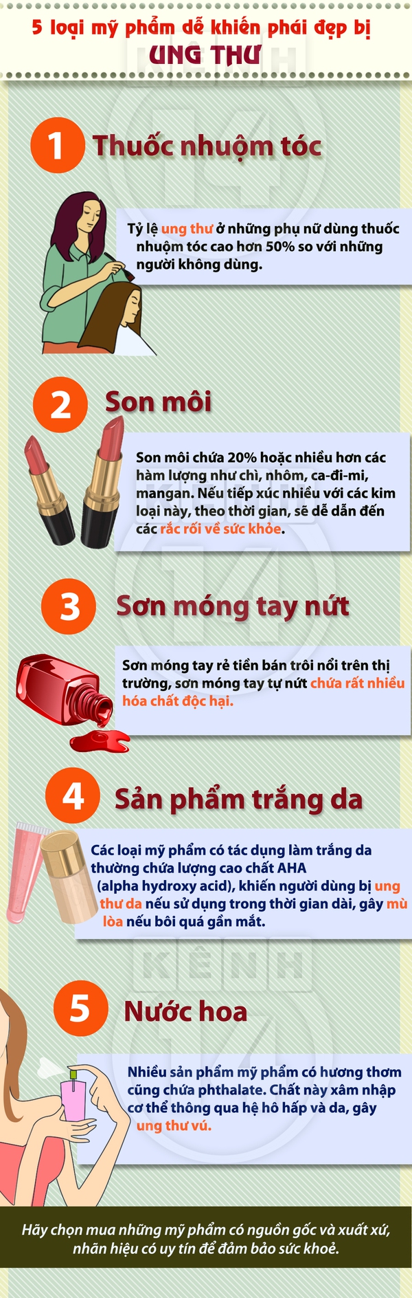 Điểm danh các mỹ phẩm làm đẹp tiềm ẩn nguy cơ gây ung thư 1