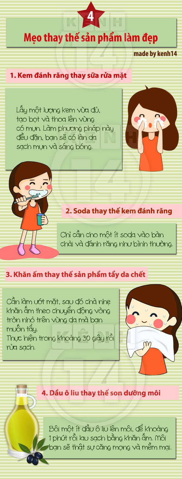 Cách thay thế mỹ phẩm làm đẹp bằng những thứ có sẵn 1