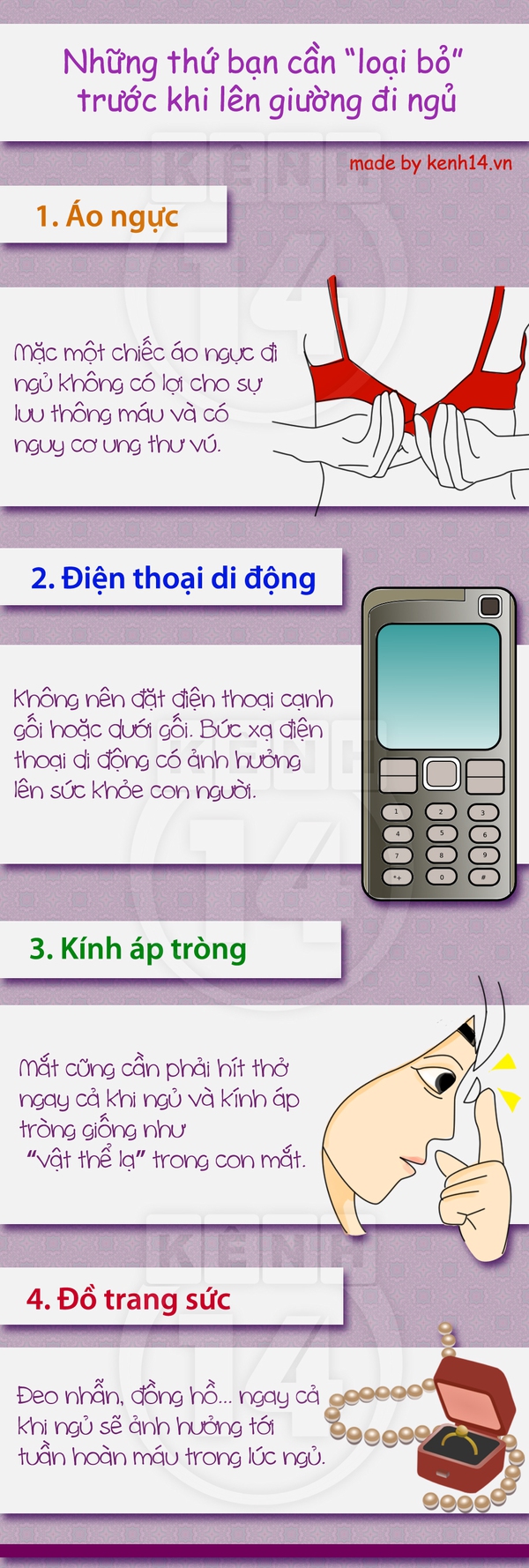 Những đồ vật cần "loại bỏ" trước khi đi ngủ 1