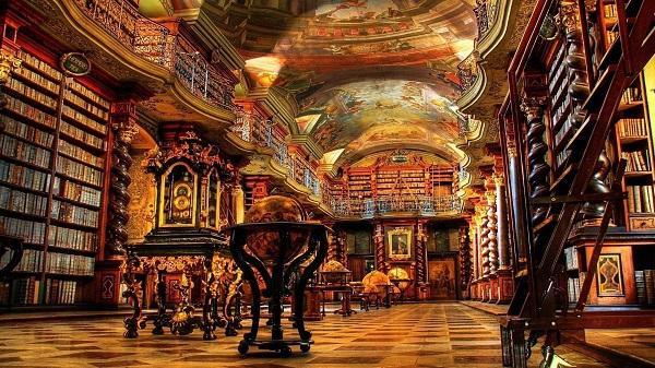 Ngắm thi&ecirc;n đ&agrave;ng tr&ecirc;n trần nh&agrave; ở tu viện Strahov  4