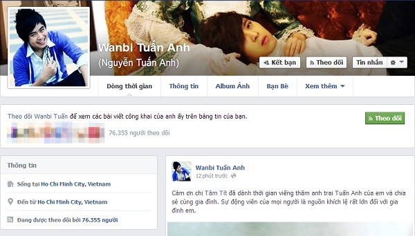Facebook giả mạo Wanbi Tuấn Anh và em gái Quỳnh Mi có lượng follow "khủng" 4