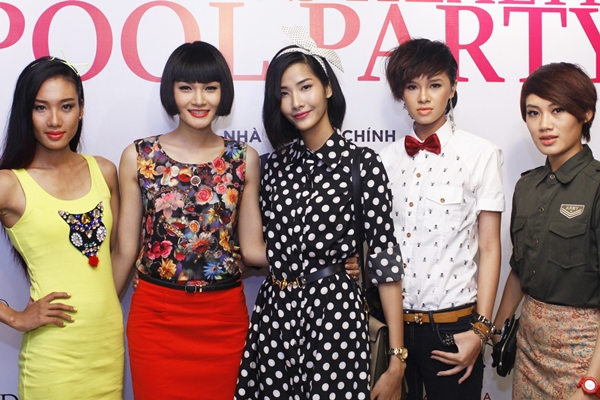 Hoàng Thùy dẫn dàn "Next Top Model" đi sự kiện 1