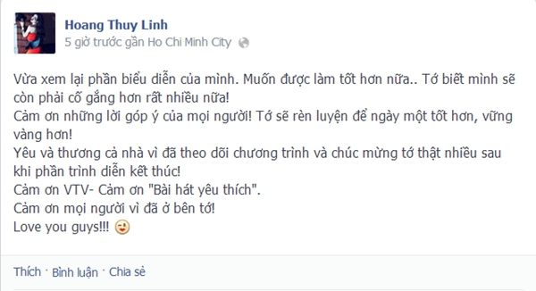 Ho&agrave;ng Th&ugrave;y Linh tỏa s&aacute;ng trong lần đầu trở lại s&oacute;ng trực tiếp VTV3 5