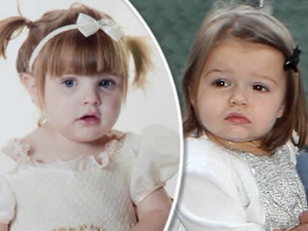 Cô bé 2 tuổi nổi tiếng vì... giống con gái Beckham 3