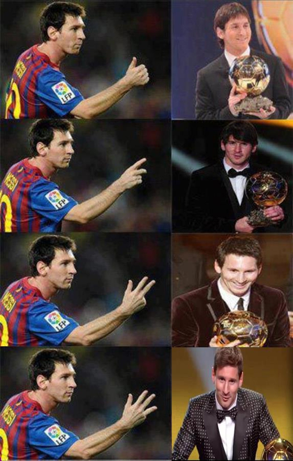 Loạt  biếm họa hài hước về QBV FIFA 2012 - Messi 6