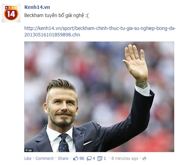 Cư dân mạng hụt hẫng vì quyết định giải nghệ của Beckham 4