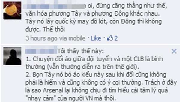 Ý kiến trái chiều về hành động "nhét áo tuyển Việt Nam vào chỗ ấy" của sao Arsenal 5