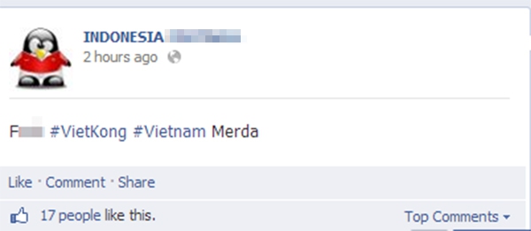Fan bóng đá Việt Nam và Indonesia chửi nhau thậm tệ trên facebook 3