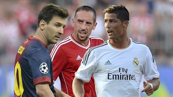 Messi, Ronaldo, Ribery cạnh tranh Quả bóng vàng FIFA 2013 1