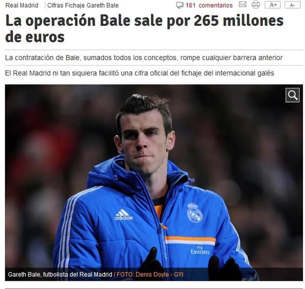 Real Madrid bị tố vung tới 7.000 tỷ đồng trong thương vụ Bale 1