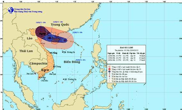 Bão số 2 đang tiến thẳng vào bờ biển Việt Nam, nhiều nơi mưa lớn 1