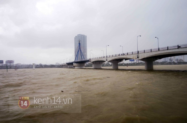 Chùm ảnh: Gió mạnh quần thảo thành phố Đà Nẵng trước giờ tâm bão đổ bộ 4