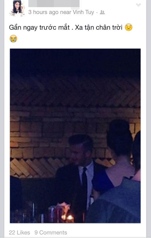 Cư dân mạng rào rào chia sẻ ảnh được gặp David Beckham 9 Cư dân mạng rào rào chia sẻ ảnh được gặp David Beckham 9