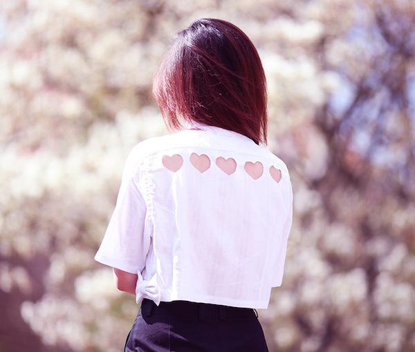 Biến tấu ng&agrave;y h&egrave; c&ugrave;ng &aacute;o blouse crop-top tự chế 4