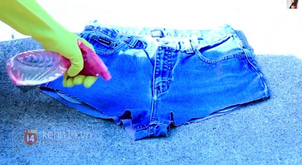 Tự chế shorts ombre c&aacute; t&iacute;nh cho m&ugrave;a h&egrave; 13