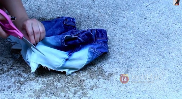 Tự chế shorts ombre c&aacute; t&iacute;nh cho m&ugrave;a h&egrave; 17