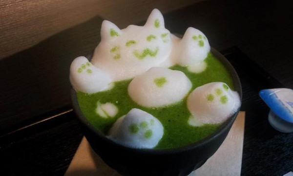 Những tác phẩm 3D nghệ thuật siêu "cute" được thể hiện từ trà xanh 1
