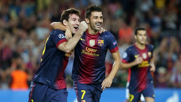Messi và Villa làm lành 3