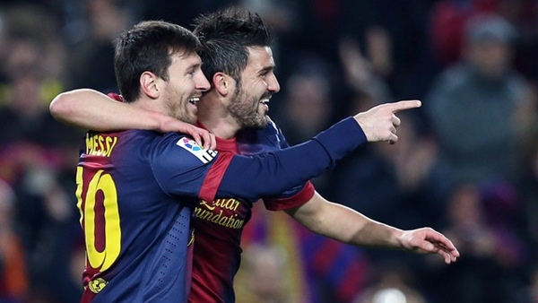 Messi và Villa làm lành 4