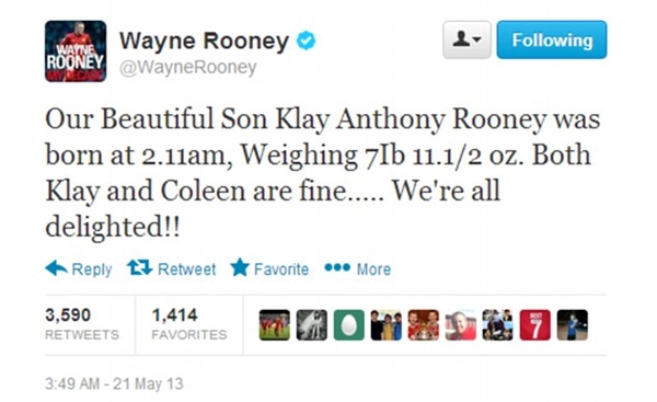 Rooney khoe ảnh "quý tử" thứ hai mới chào đời 6