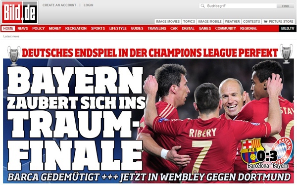 Báo chí "ngả mũ" trước Bayern Munich, hạ thấp Barcelona 2