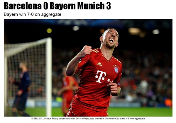 Báo chí "ngả mũ" trước Bayern Munich, hạ thấp Barcelona 4